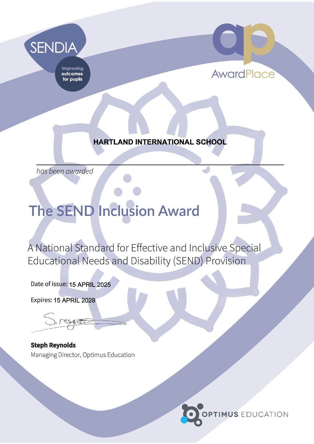 The SEND Inclusion Award 